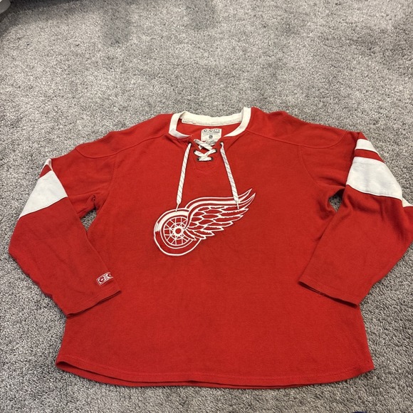 CCM Other - Detroit Red Wings Hockey Jersey Shirt Shersey NHL String Shirt CCM Size Large